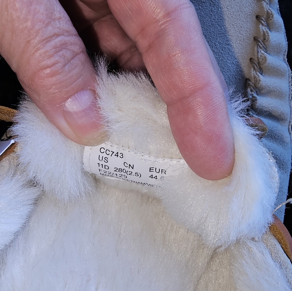 COACH Men Sand Suede Shearling Slippers Moccasins Sz 11 - Picture 5 of 12